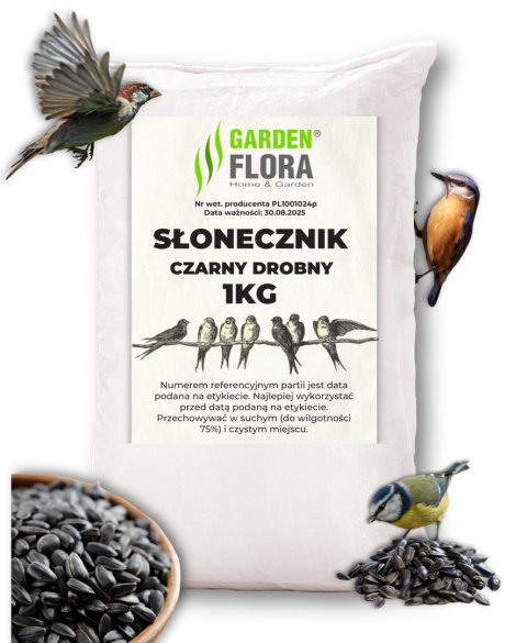 Karma Dla Ptaków Ziarna Słonecznik Czarny 1kg Cent Karma Dla Ptaków Ziarna Słonecznik Czarny 1kg Cent