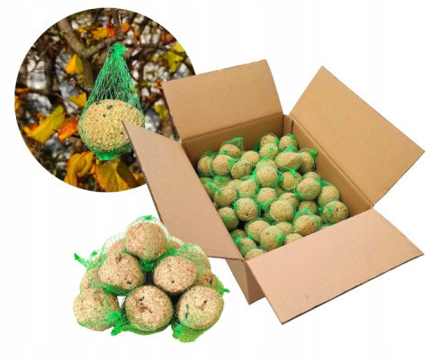 Kule Tłuszczowe Dla Ptaków w Siatce 90g x 100szt Garden&Fun
