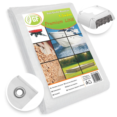 Plandeka Mocna 140g 1,5m x 2m Biała Premium GF Line Plandeka Mocna 140g 1,5m x 2m Biała Premium GF Line