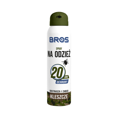 Spray Na Kleszcze Na Odzież 90ml Środek Owadobójczy Odstraszający i Zabijający Kleszcze Bros