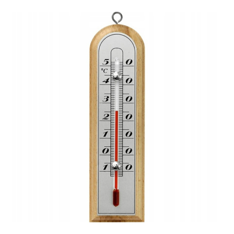 Termometr Wewnętrzny Ścienny Drewniany 16cm x 4,3cm Ze Srebrna Skalą 010701 Bioterm Termometr Wewnętrzny Ścienny Drewniany 16cm x 4,3cm Ze Srebrna Skalą 010701 Bioterm