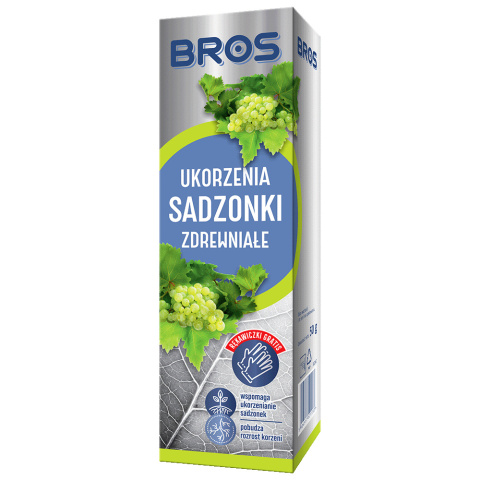 Ukorzeniacz Sadzonki Zdrewniałe 50g z Rękawicami BROS Ukorzeniacz Sadzonki Zdrewniałe 50g z Rękawicami BROS