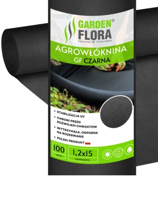 Agrowłóknina Czarna UV 100g/m2 UV 1,2m x 15m GF Agro