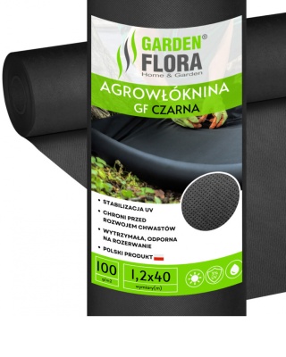Agrowłóknina Agro GF czarna UV P-100 1,2mx40m