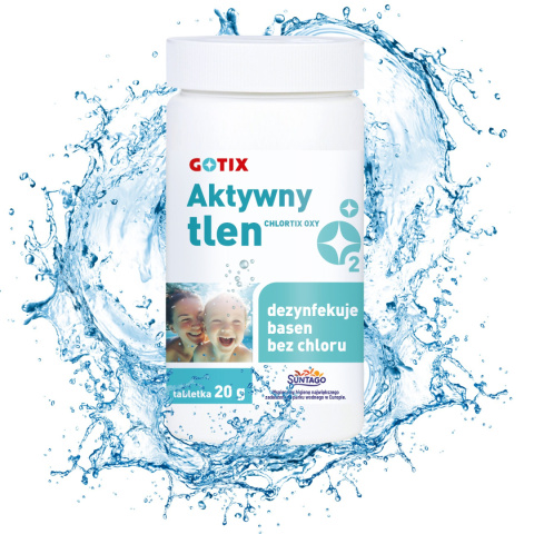 Aktywny Tlen Do Basenu 96% Tabletki 20g x 50szt 1kg Chlortix Oxy Gotix Aktywny Tlen Do Basenu 96% Tabletki 20g x 50szt 1kg Chlortix Oxy Gotix