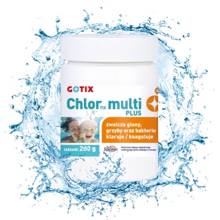 Chlor Do Basenu 80% Multi Tabletki 200g x 2szt 400g ChlorTix Multi Gotix