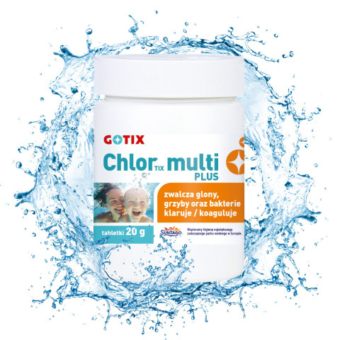 Chlor Do Basenu 80% Multi Tabletki 20g x 25szt 500g ChlorTix Multi Gotix Chlor Do Basenu 80% Multi Tabletki 20g x 25szt 500g ChlorTix Multi Gotix