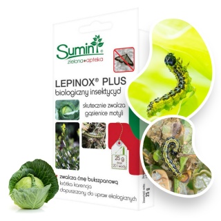 Lepinox Plus 25g Środek Do Zwalczania Ćmy Bukszpanowej i Gąsenic Motyli w Uprawach Roślin Sumin