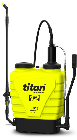 Opryskiwacz Ciśnieniowy Plecakowy 12L z Lancą Teleskopową 65cm-115cm i Regulowaną Dysza Titan Marolex