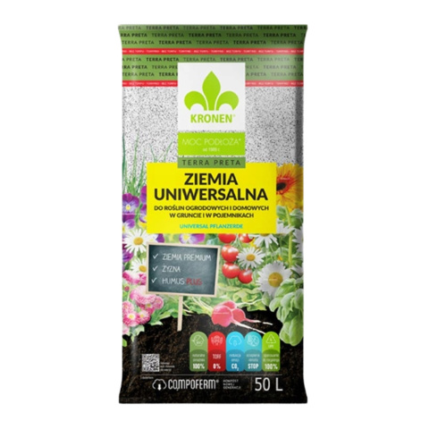 Podłoże Uniwersalne Bez Torfu 50l x 45szt Kronen