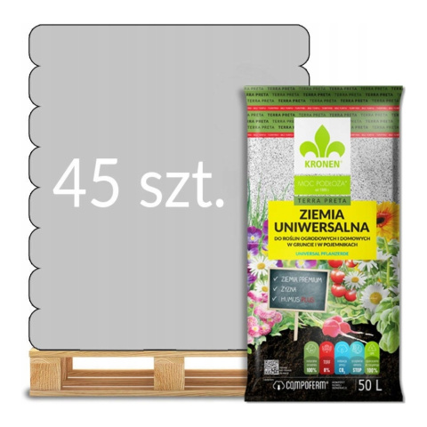 Podłoże Uniwersalne Bez Torfu 50l x 45szt Kronen
