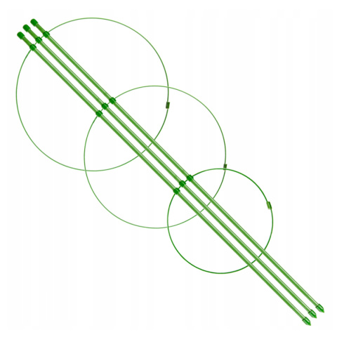 Podpora do Kwiatów i Roślin Pierścieniowa 60cm 3 Pierscienie Stalowa Lakierowana Chomik Podpora do Kwiatów i Roślin Pierścieniowa 60cm 3 Pierscienie Stalowa Lakierowana Chomik