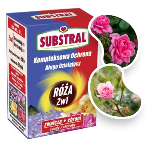 Róża 2w1 100ml Środek Owadobójczy i Grzybobójczy Do Zwalczania Szkodników i Chorób w Uprawach Roślin Substral Róża 2w1 100ml Środek Owadobójczy i Grzybobójczy Do Zwalczania Szkodników i Chorób w Uprawach Roślin Substral