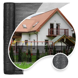 Siatka Cieniująca Grafitowa 60g/m2 150cm x 25mb 59% Zacienienia Lustan