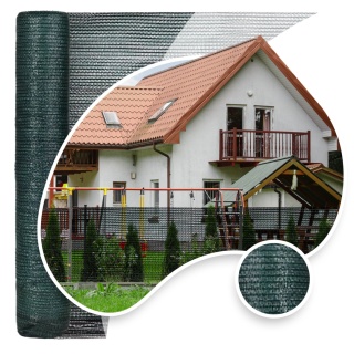 Siatka Cieniująca Zielona 60g/m2 150cm x 25mb 59% Zacienienia Lustan