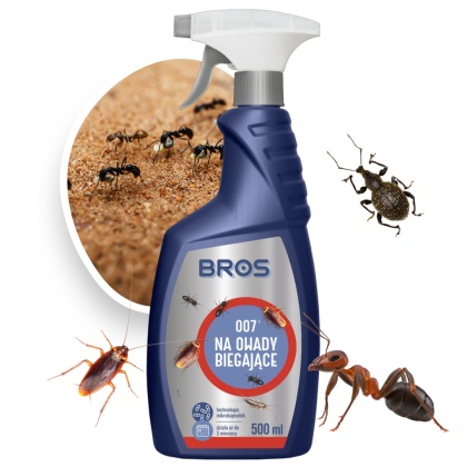 007 Spray Na Owady Biegające Prusaki Mrówki Rybiki 500ml Środek Owadobójczy Bros