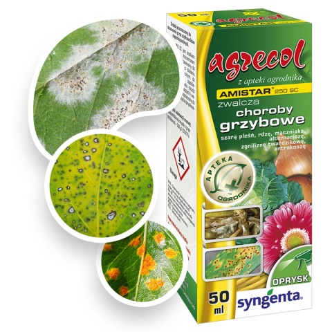 Amistar 250 SC 50ml Fungicyd Środek Grzybobójczy Do Zwalczania Chorób Grzybowych W Uprawach Roślin Agrecol