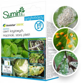 Amistar 250 SC 50ml Fungicyd Środek Grzybobójczy Do Zwalczania Chorób Grzybowych w Uprawach Roślin Sumin