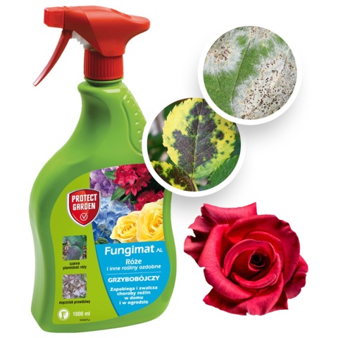 Fungimat AL 1000ml Spray Środek Grzybobójczy Do Zwalczania Chorób Grzybowych w Uprawach Roślin Protect Garden