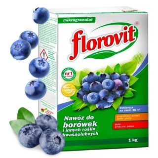 Nawóz Do Borówek i Innych Roślin Kwaśnolubnych Mineralny Granulat 1kg Florovit