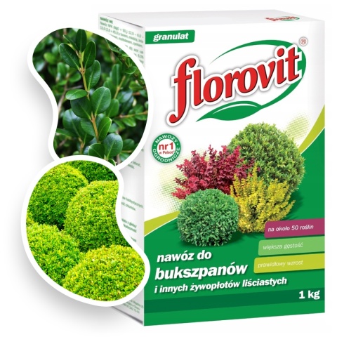 Nawóz Do Bukszpanów Mineralny Granulat 1kg Karton Florovit Nawóz Do Bukszpanów Mineralny Granulat 1kg Karton Florovit
