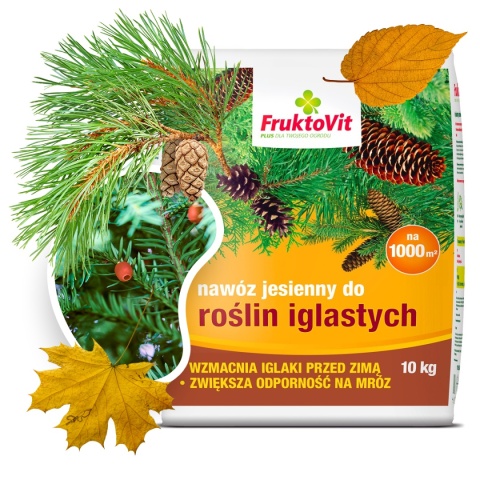 Nawóz Do Iglaków Jesienny Mineralny Granulat 10 kg Fruktovit Plus