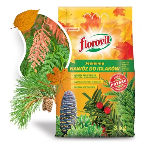 Nawóz Do Iglaków Jesienny Mineralny Granulat 3kg Florovit