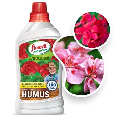 Nawóz Do Pelargonii z Humusem Mineralno Organiczny Płynny 1kg Pro Natura Florovit Nawóz Do Pelargonii z Humusem Mineralno Organiczny Płynny 1kg Pro Natura Florovit