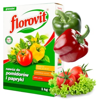 Nawóz Do Pomidorów i Papryki Mineralny Granulat 1kg Karton Florovit