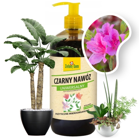 Nawóz Do Roślin Domowych Uniwersalny z Melasą Mineralny Płynny 500ml Zielony Dom