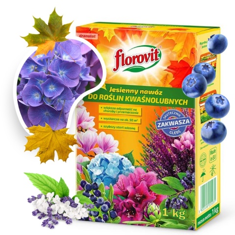 Nawóz Do Roślin Kwaśnolubnych Jesienny Mineralny Granulat 1kg Florovit