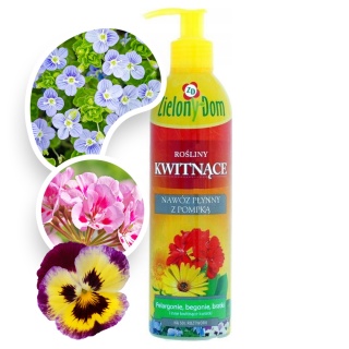 Nawóz Do Roślin Kwitnących z Pompką Mineralny Płynny 300ml Zielony Dom