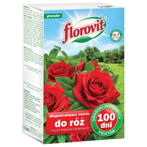 Nawóz Do Róż i Innych Krzewów Długodziałający 100dni Mineralny Granulat 1kg Florovit