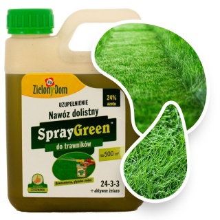 Nawóz Do Trawy Dolistny Mineralny Płynny 950ml Zapas SprayGreen Zielony Dom