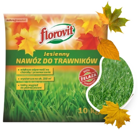 Nawóz Do Trawy Jesienny Mineralny Granulat 10kg Florovit