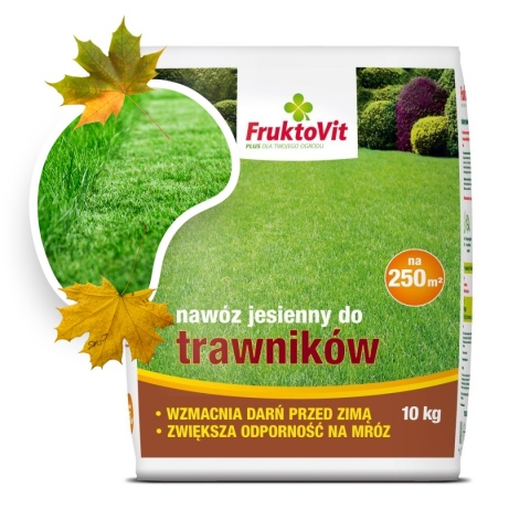 Nawóz Do Trawy Jesienny Mineralny Granulat 10kg Fruktovit Plus