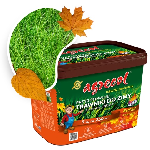 Nawóz Do Trawy Jesienny Mineralny Granulat 5kg Agrecol