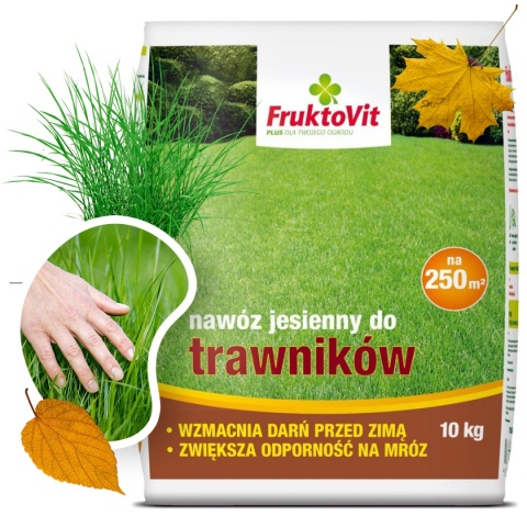 Nawóz Do Trawy Jesienny Mineralny Granulat 5kg Plus Fructovit