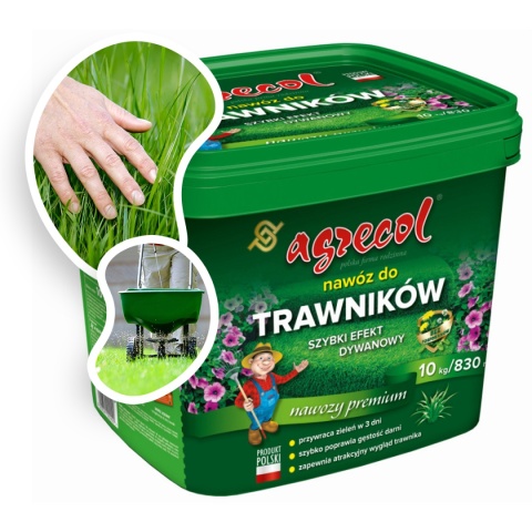 Nawóz Do Trawy Szybki Efekt Dywanowy Mineralny Granulat 10kg Agrecol