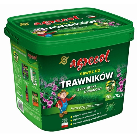 Nawóz Do Trawy Szybki Efekt Dywanowy Mineralny Granulat 10kg Agrecol