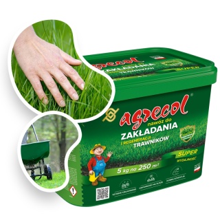 Nawóz Do Trawy Zakładanie i Regeneracja Trawnika Mineralny Granulat 5kg Agrecol
