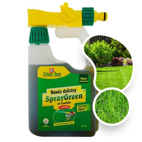 Nawóz Do Trawy z Mchem AntyMech Mineralny Płynny 950ml Sprayer SprayGreen Zielony Dom Nawóz Do Trawy z Mchem AntyMech Mineralny Płynny 950ml Sprayer SprayGreen Zielony Dom