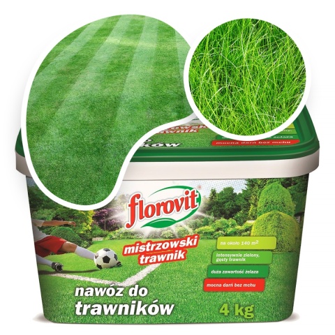 Nawóz Do Trawy z Mchem Mineralny Granulat 4kg Mistrzowski Trawnik Florovit Nawóz Do Trawy z Mchem Mineralny Granulat 4kg Mistrzowski Trawnik Florovit