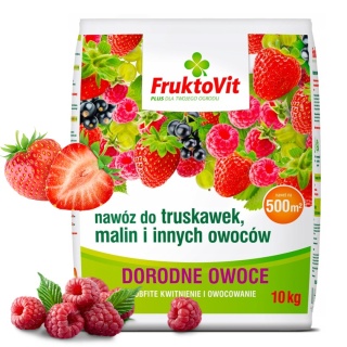 Nawóz Do Truskawek, Malin i Innych Owoców Mineralny Granulat 10kg Fruktovit Plus