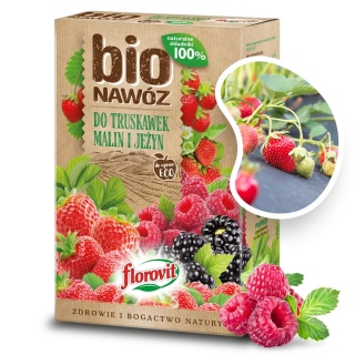 Nawóz Do Truskawek Malin i Jeżyn Bio Mineralno Organiczny Granulat 1,1l Florovit