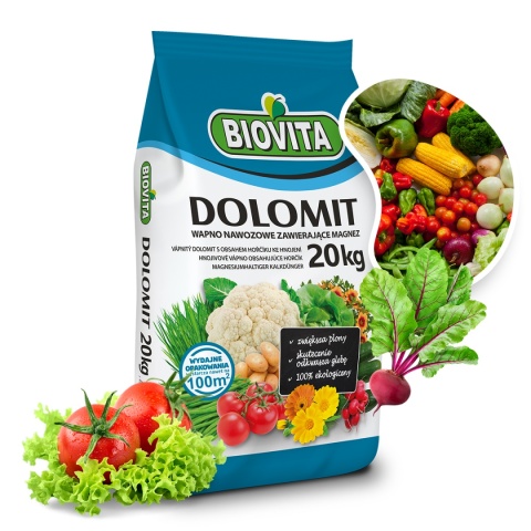 Nawóz Wapniowo-Magnezowy Naturalny Dolomit 20kg Biovita