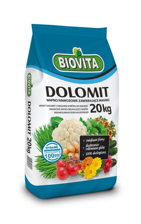 Nawóz Wapniowo-Magnezowy Naturalny Dolomit 20kg Biovita