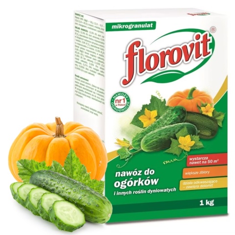 Nawóz Do Ogórków i Innych Roślin Dyniowatych Karton 1 kg Florovit