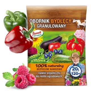 Obornik Bydlęcy Nawóz Naturalny Granulat 20L Pro Natura Florovit