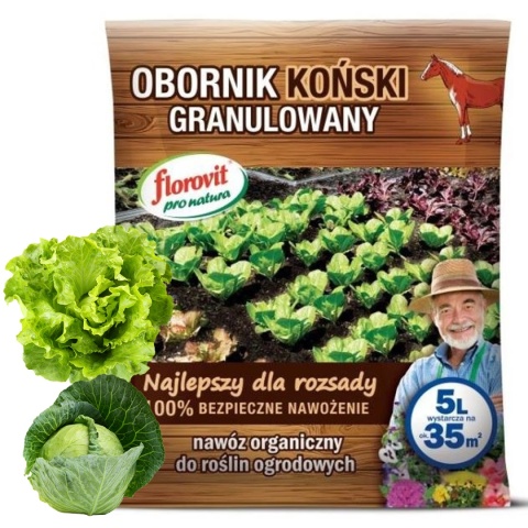 Obornik Koński Nawóz Naturalny Granulat 5L Pro Natura Florovit Obornik Koński Nawóz Naturalny Granulat 5L Pro Natura Florovit